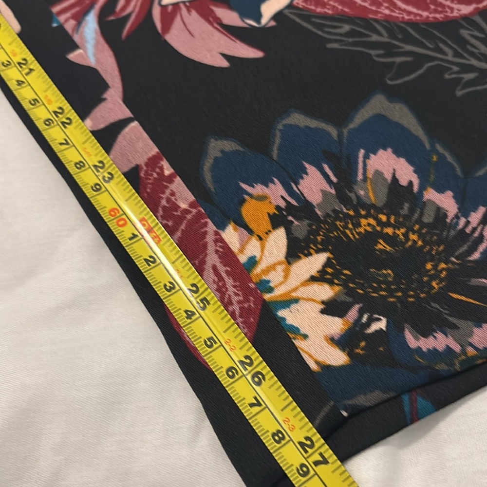 Vero Moda Dark Floral ankle Pants SZ 8 pull on elastic waist career wear casual - Picture 7 of 12